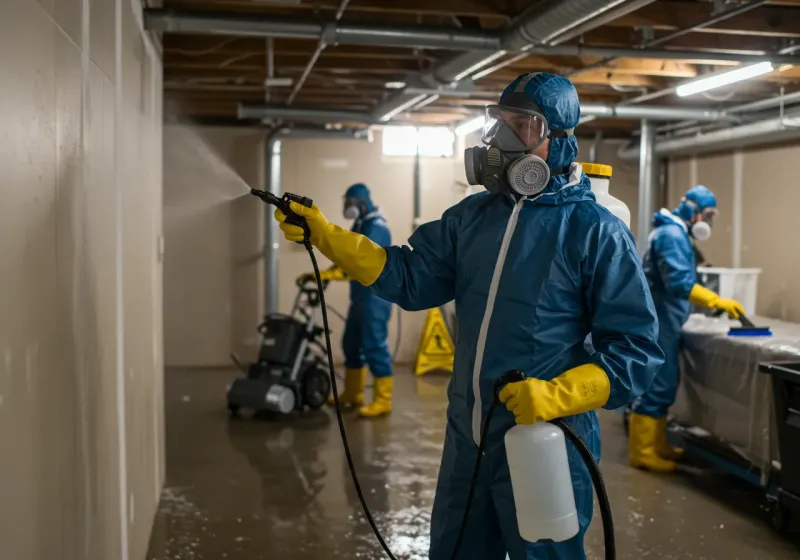 Basement Sanitization and Antimicrobial Treatment process in Elizabethton, TN