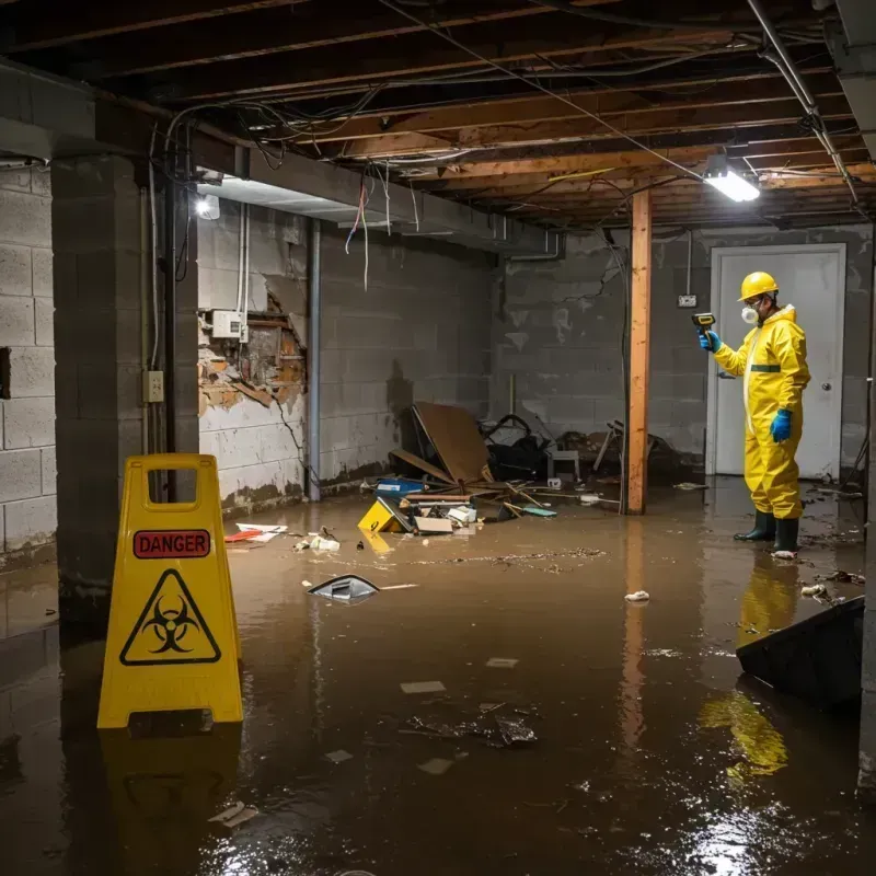 Flooded Basement Electrical Hazard in Elizabethton, TN Property